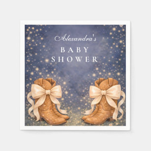 Schoenen En Strikken Baby Shower In De Nachtelijke Servet