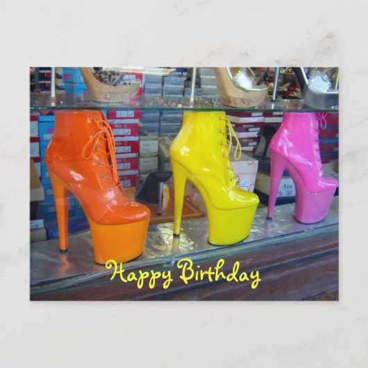 Schoenen Happy Birthday Briefkaart (Voorkant)