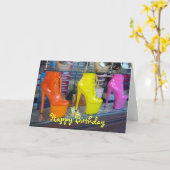 Schoenen Happy Birthday Kaart (Gele Bloem)