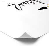 Schoenen hier, liefde overal bloemensier bruilofts poster (Hoek)