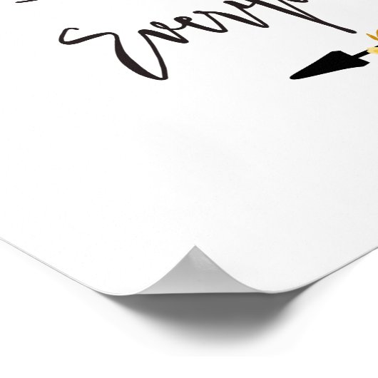 Schoenen hier, liefde overal bloemensieraaltafelbo poster (Hoek)