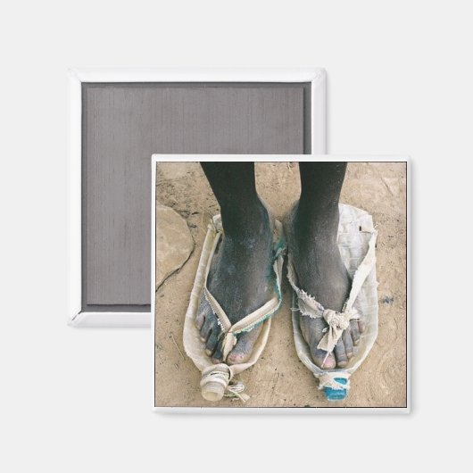 Schoenen in Oeganda Magneet (Voorkant / Achterkant)