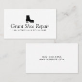 Schoenen, jekkers, reparatiewinkel visitekaartje (Voorkant / Achterkant)