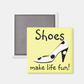 Schoenen maken het leven leuk magneet (Voorkant / Achterkant)