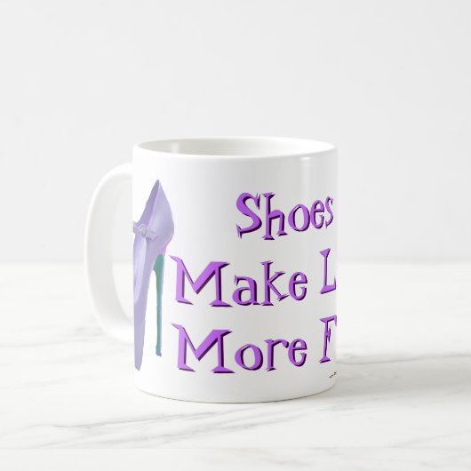 Schoenen maken het leven levendiger - paars koffiemok (Voorkant links)