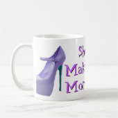 Schoenen maken het leven levendiger - paars koffiemok (Links)