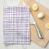 Schoenen met hand getrokken band paars theedoek (Quarter Fold)