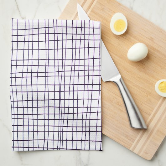 Schoenen met hand getrokken band paars theedoek (Quarter Fold)