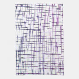 Schoenen met hand getrokken band paars theedoek