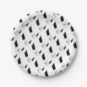 Schoenen met hoge hakken, voor dames papieren bordje