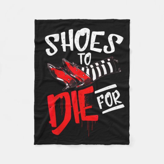 Schoenen om voor te sterven Ruby Hek Halloween Kos Fleece Deken (Voorkant)