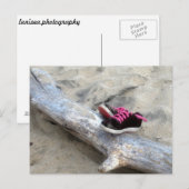 Schoenen op de strand briefkaart (Voorkant / Achterkant)