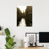 Schoenen op het kanaal van Amsterdam op het Poster (Thuiskantoor)