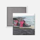 Schoenen op het strand magneet (Voorkant / Achterkant)