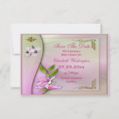 Schoenen, Pacifier en Magnolia sparen de Datum Sho Save The Date (Achterkant)