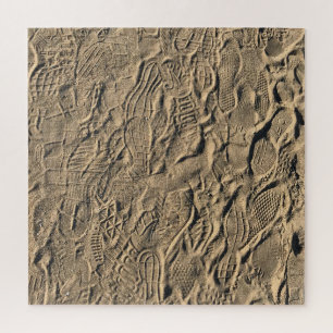 Schoenen Prints in de zand Legpuzzel