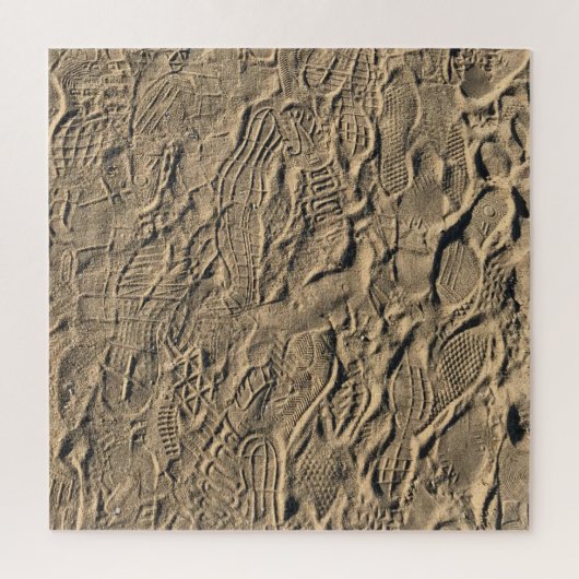 Schoenen Prints in de zand Legpuzzel (Verticaal)