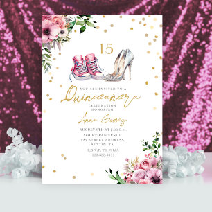 Schoenen Quinceañera Roze Sportschoenen Hoge Hakke Kaart