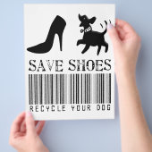 Schoenen redden: recycle je hond flyer (Hand)