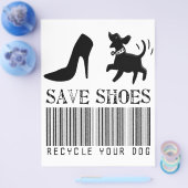 Schoenen redden: recycle je hond flyer (Enkel)