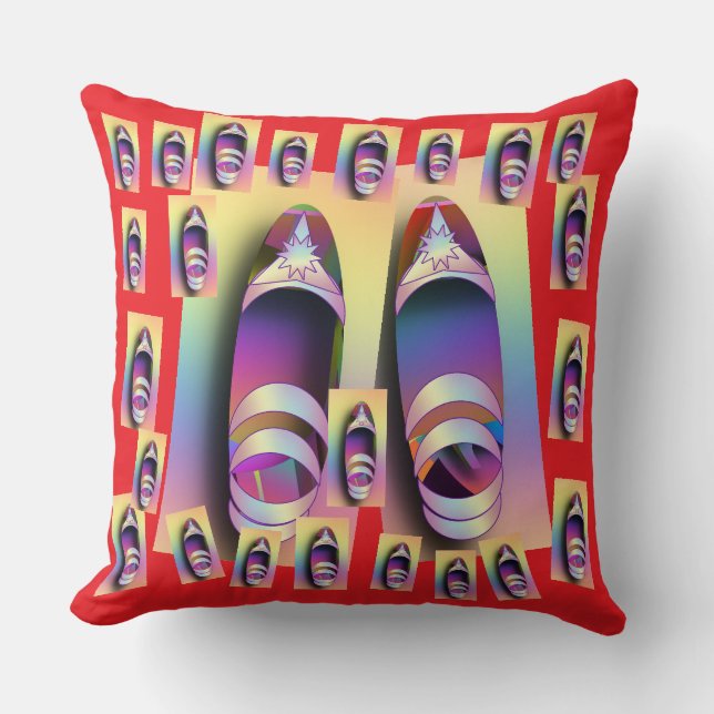 Schoenen + Rood  Kussen (Voorkant)