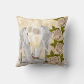 Schoenen, Rozen, parels en champagne Kussen (Achterkant)