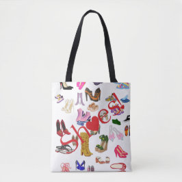 Schoenen! Tote bag | Liefhebber van heldere en kle