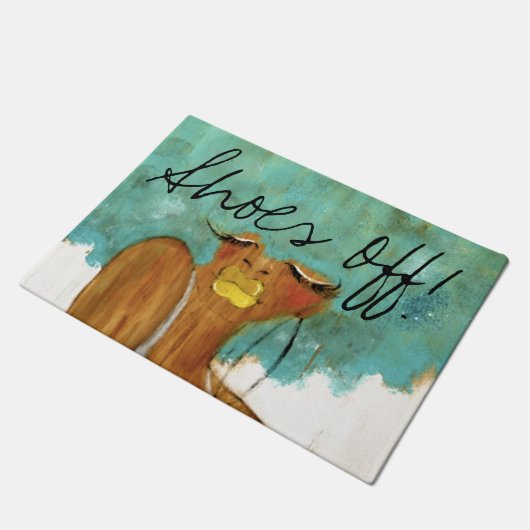 Schoenen uit Blauw! Deurmat (Schuin)