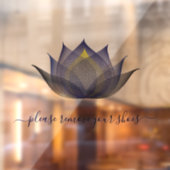 Schoenen Uit, Bloem Yoga Studio Raamsticker (Vel 2)