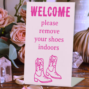 Schoenen Uit Cowboylaarzen Western Vakantiewoning Reclamebord Met Voetstuk