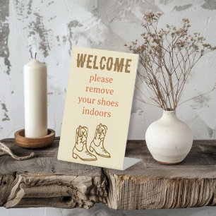 Schoenen Uit Cowboylaarzen Western Vakantiewoning Reclamebord Met Voetstuk