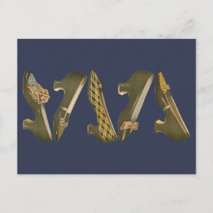 schoenen uit de 19e eeuw briefkaart