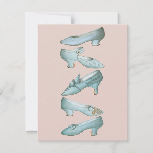  schoenen uit de 19e eeuw notitiekaartje (Voorkant)