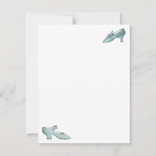  schoenen uit de 19e eeuw notitiekaartje (Achterkant)