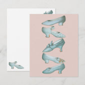  schoenen uit de 19e eeuw notitiekaartje (Voorkant / Achterkant)