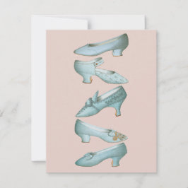 schoenen uit de 19e eeuw notitiekaartje