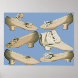  schoenen uit de 19e eeuw poster