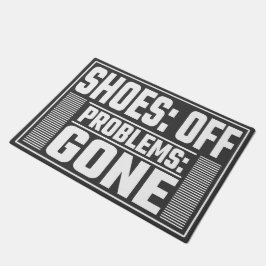 Schoenen uit typografie, voor een ontspannen gezel deurmat