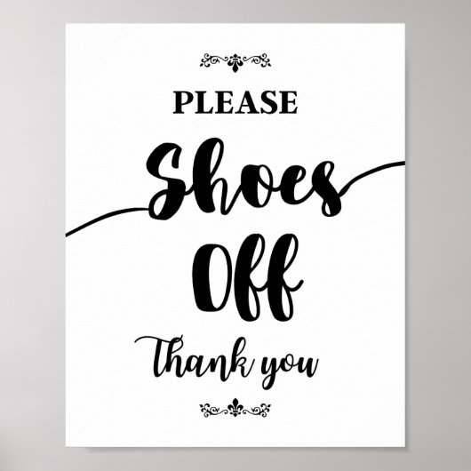 schoenen uit, verwijder je schoenen poster (Voorkant)