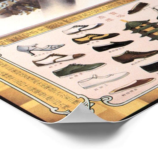  schoenen van Chinese vrouwen Adverteren kunst Poster (Hoek)