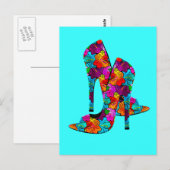 Schoenen van de Hiel van de Pret van de zomer de Briefkaart (Voorkant / Achterkant)