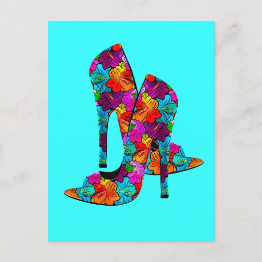 Schoenen van de Hiel van de Pret van de zomer de Briefkaart (Voorkant)