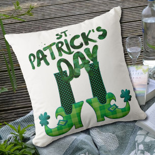 Schoenen van de kabouter op St. Patrick's Day Kussen
