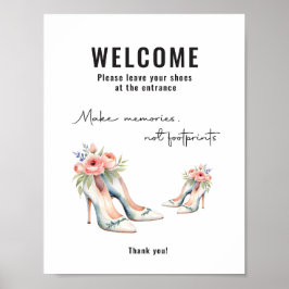 Schoenen van gast teken Airbnb Poster