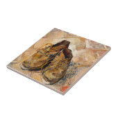 Schoenen van Van Gogh schilderen Kunst Tegeltje (Zijkant)