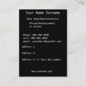 Schoenen Zakelijk Visitekaartje (Achterkant)