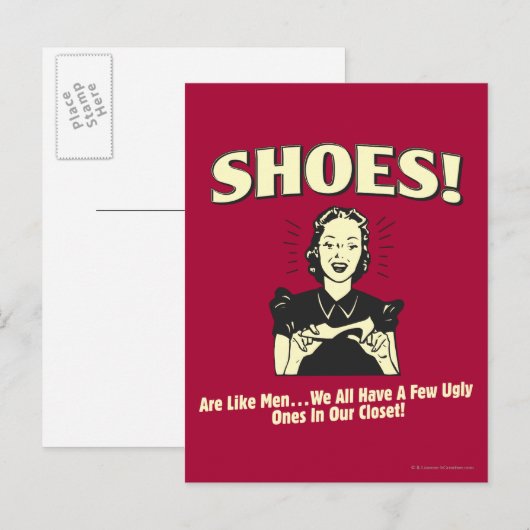 Schoenen: zijn als Mannen Briefkaart (Voorkant / Achterkant)