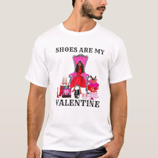 Schoenen zijn mijn Valentijn Black Queens Melanin T-shirt