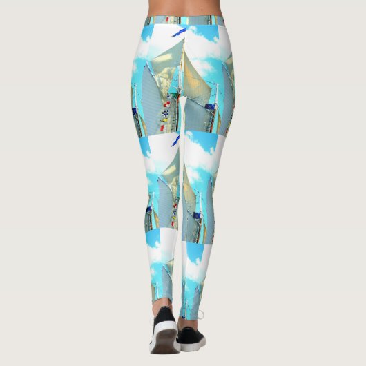 schoenenblauw leggings (Achterkant)