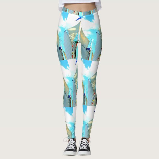 schoenenblauw leggings (Voorkant)
